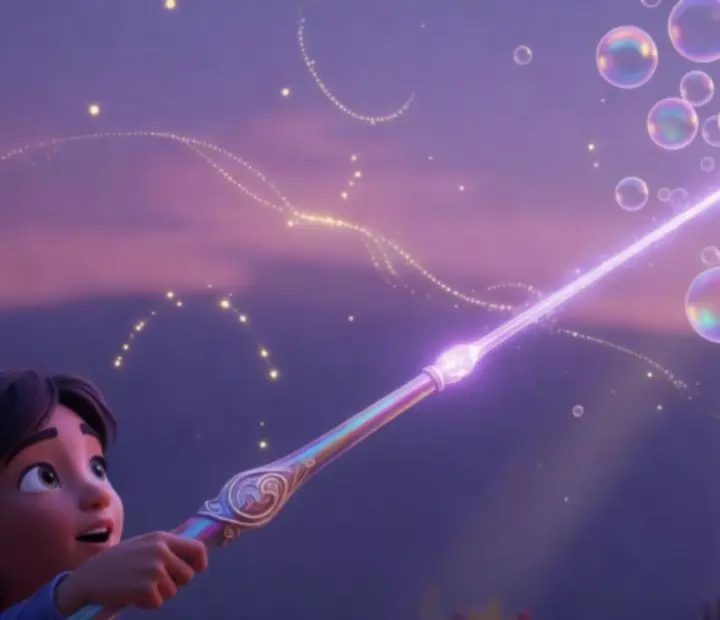 Zaměřovací linka při odrazu bubliny o stěnu v Bubble Witch 3 Saga