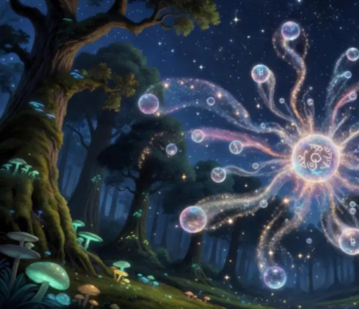 Ilustrace kouzla a speciálních bublin v Bubble Witch 3 Saga